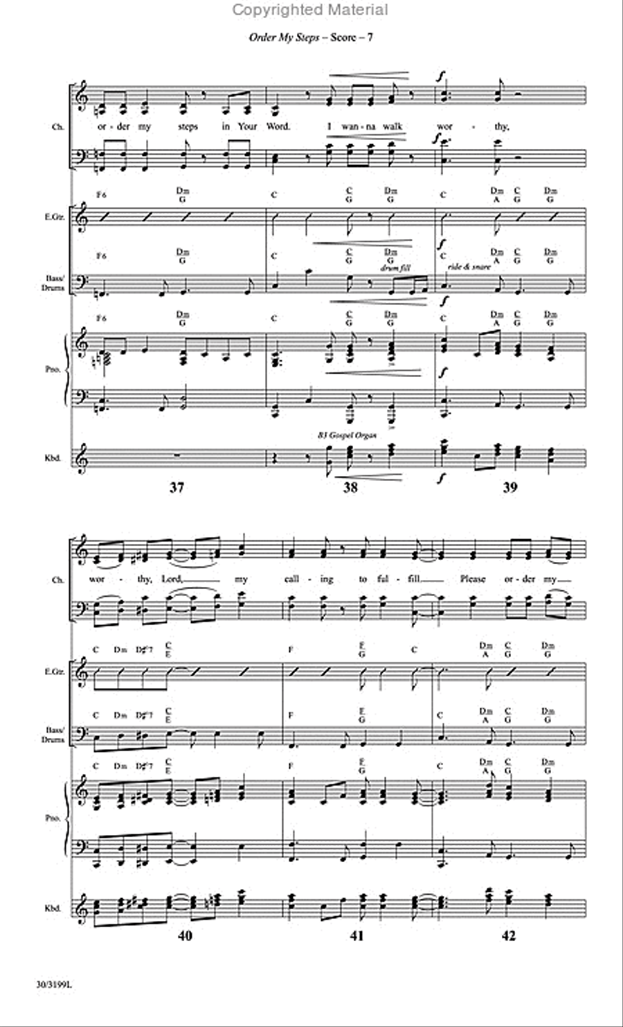 Order My Steps - Rhythm Score and Parts Choir scores gallery preview page 8