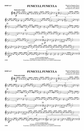 Funiculi, Funicula: 1st F Horn