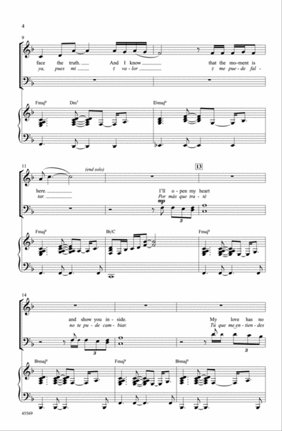 Don't Wanna Lose You Don't Wanna Lose You Choir scores gallery preview page 2