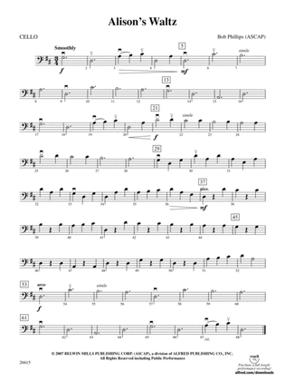 Alison's Waltz: Cello