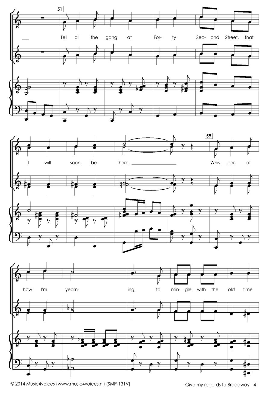 Give my regards to Broadway SSAA scores gallery preview page 6