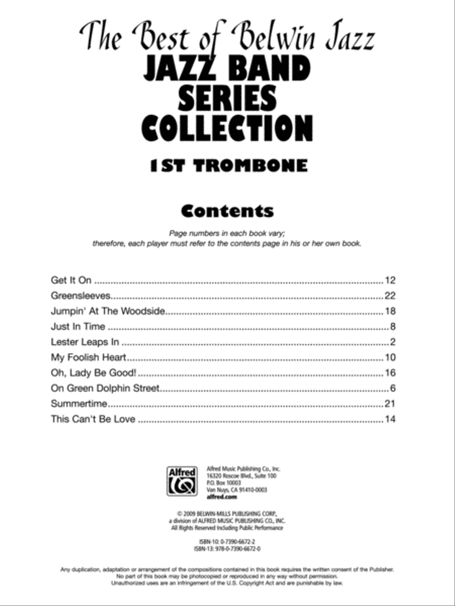 Jazz Band Collection for Jazz Ensemble