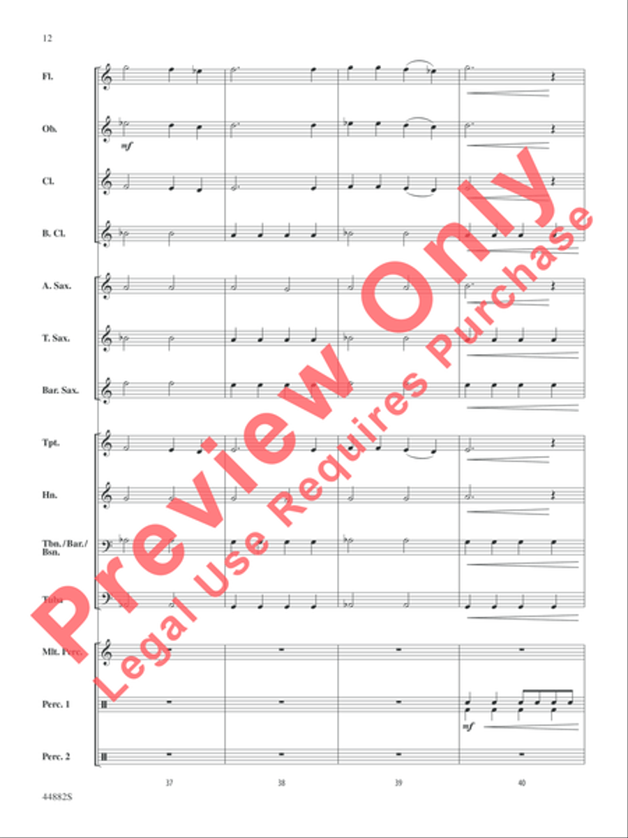 Chant de Noël Concert Band scores gallery preview page 12