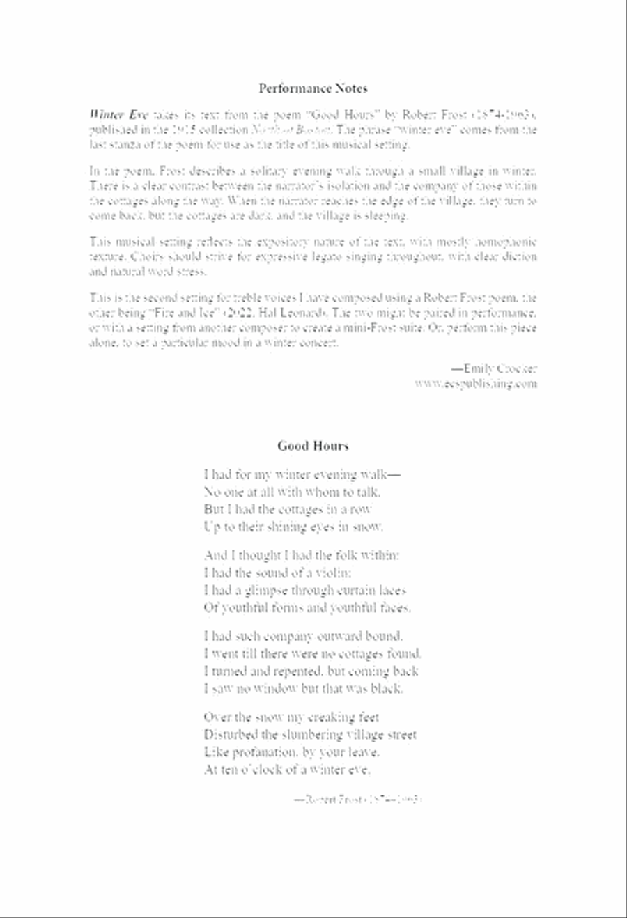 Winter Eve SSA scores gallery preview page 2