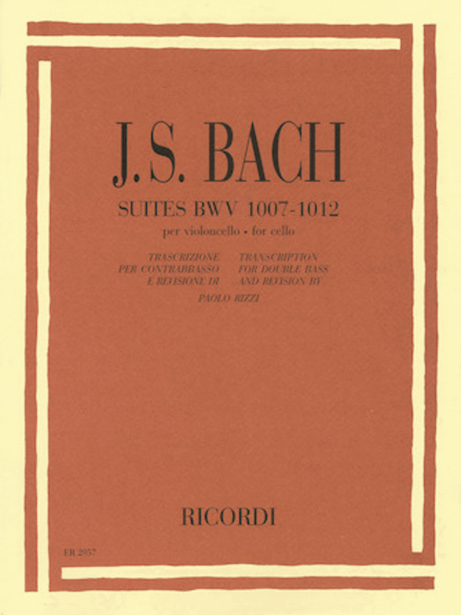 Suites Bwv 1007-1012 For Double Bass (transcription Of Cello Suites)