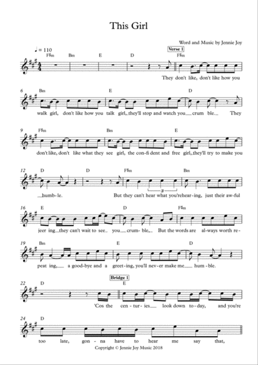 This Girl Guitar scores gallery preview page 1
