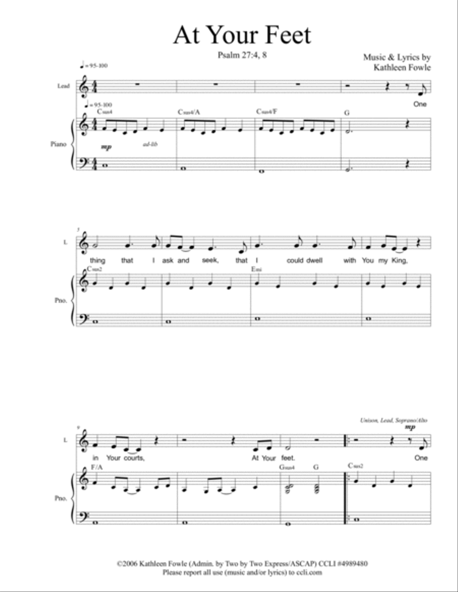 At Your Feet 4-Part scores gallery preview page 3