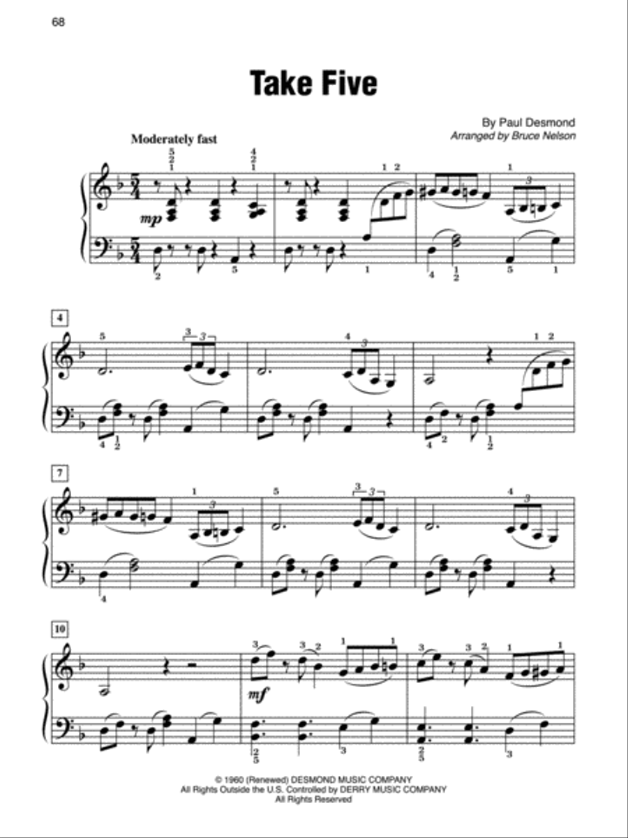 Simply Brubeck Easy Piano scores gallery preview page 4