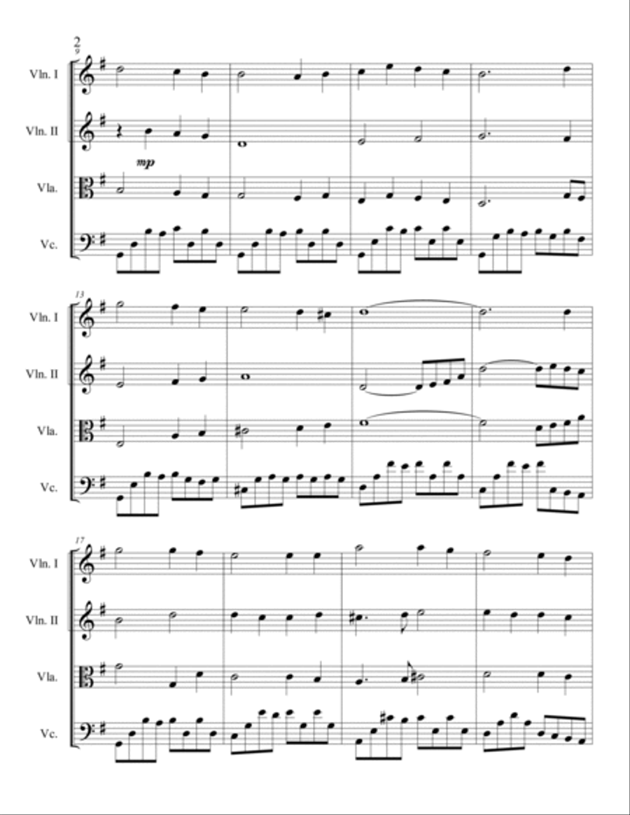 It Is Well With My Soul for String Quartet String Quartet scores gallery preview page 3