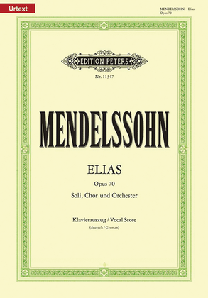 Book cover for Elias (Elijah) Op. 70 (Vocal Score)