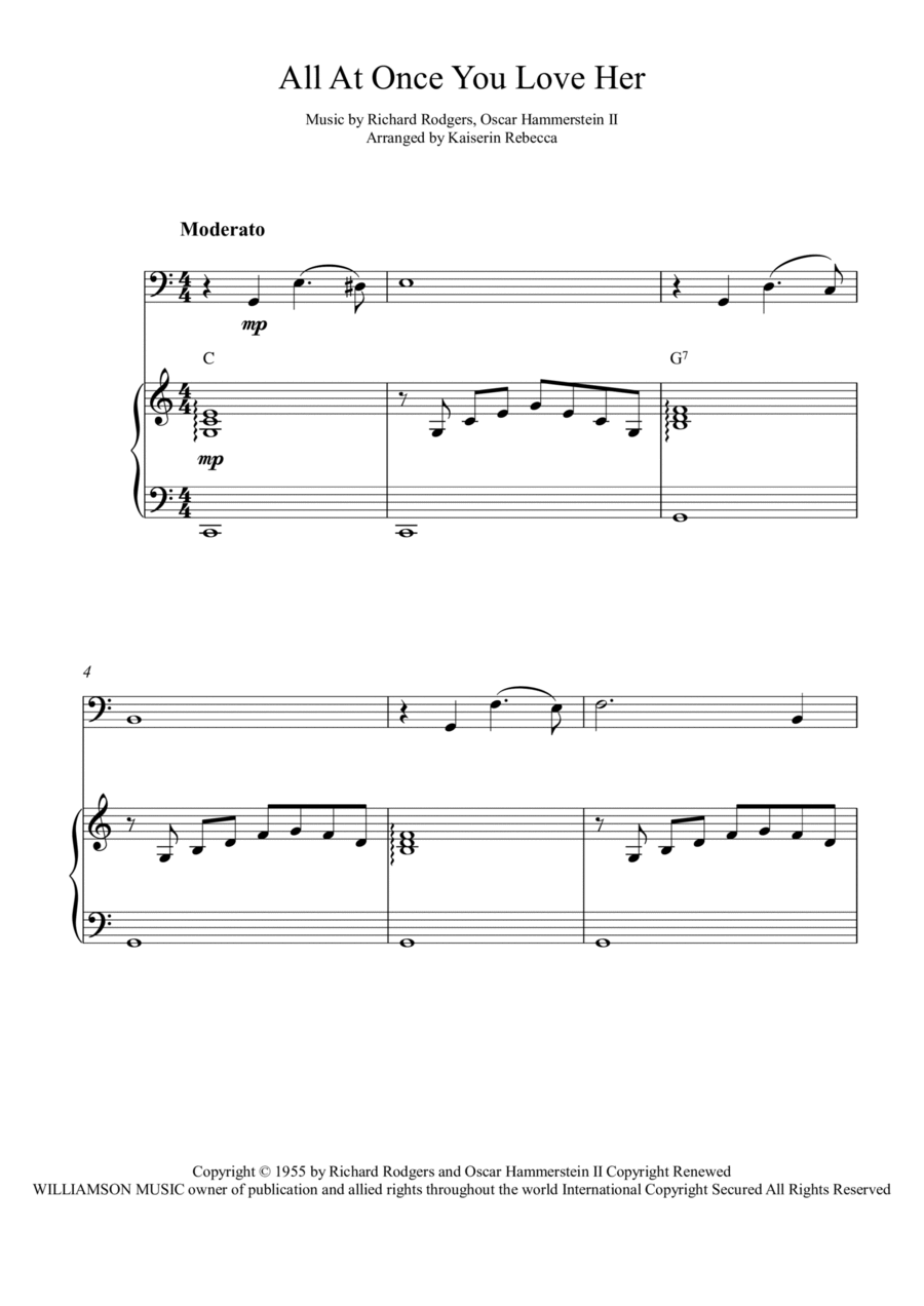 All At Once You Love Her All At Once You Love Her Bassoon scores gallery preview page 1
