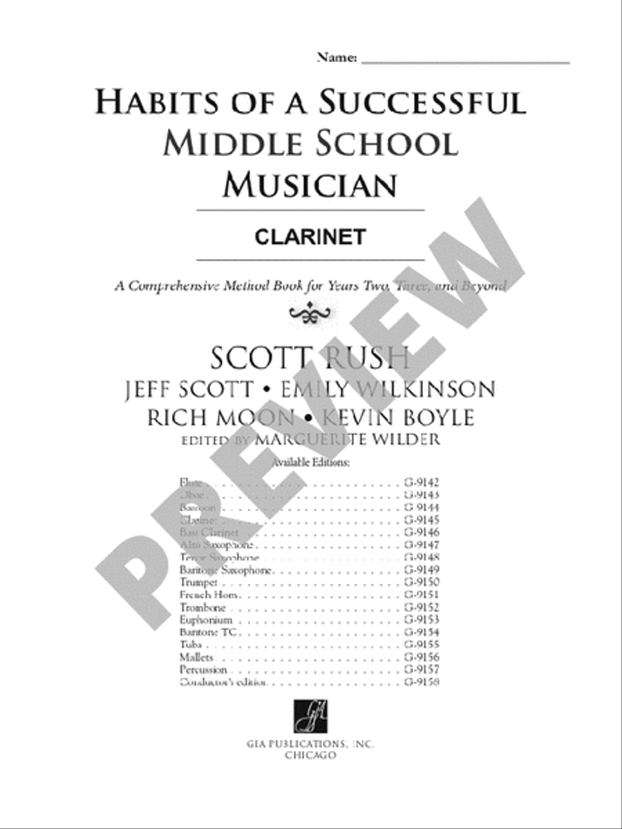 Habits of a successful musician clarinet on sale