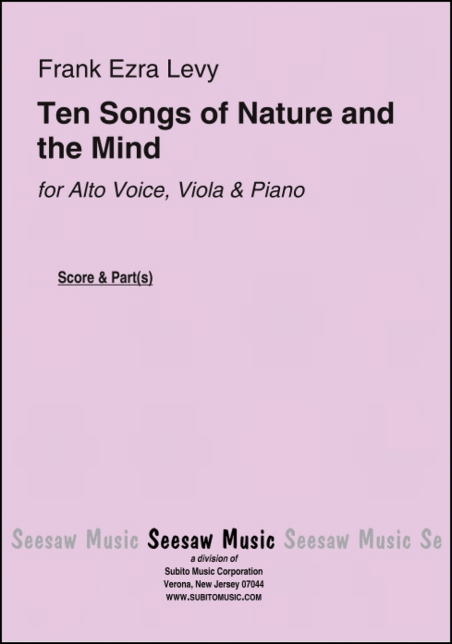 Ten Songs of Nature and the Mind Choir scores gallery preview page 1