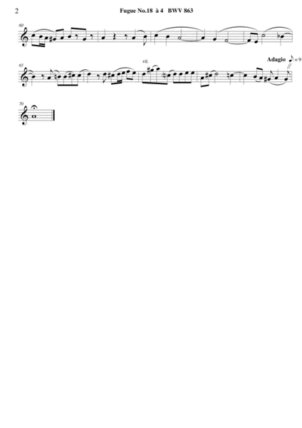 BACH: Well-Tempered Clavier V.1 No.18 image number null