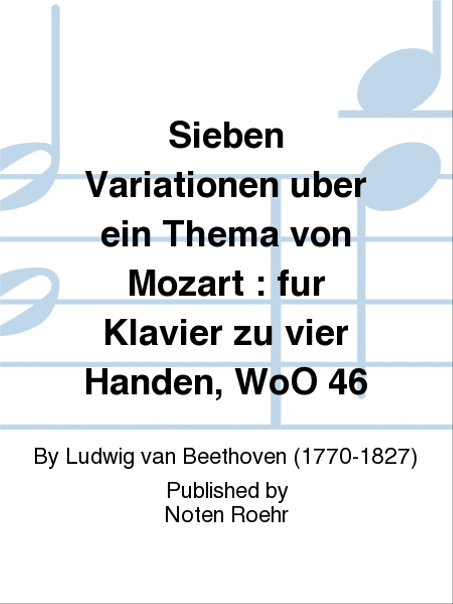 Sieben Variationen über ein Thema von Mozart Piano Duet scores gallery preview page 1