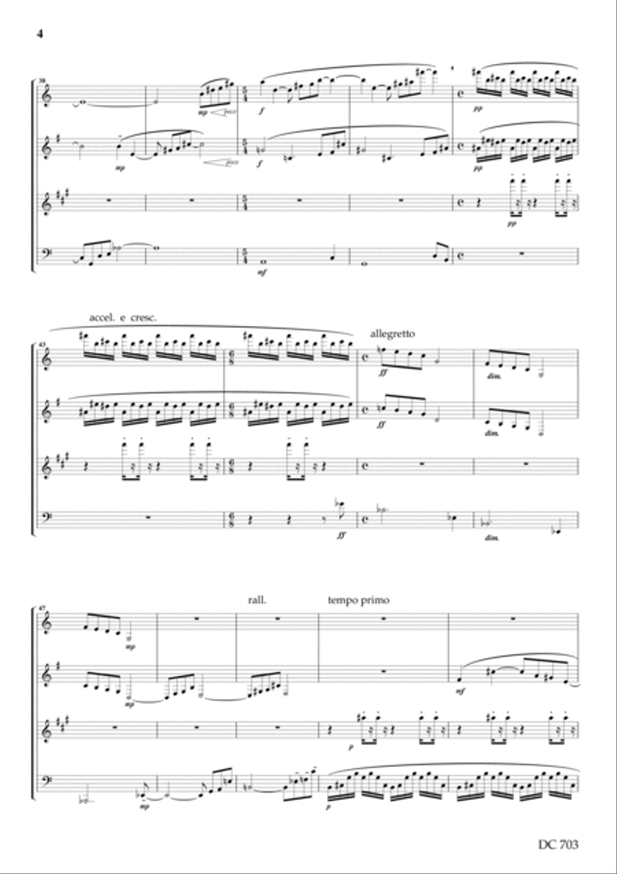 Prelude and Fugue No.2 - for clarinet quartet Clarinet Quartet scores gallery preview page 4