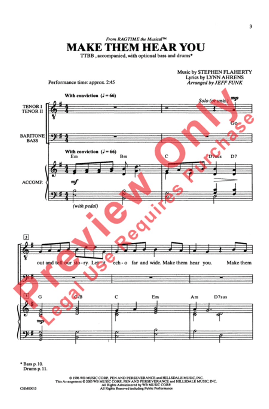 Make Them Hear You Make Them Hear You Men's Choir scores gallery preview page 2
