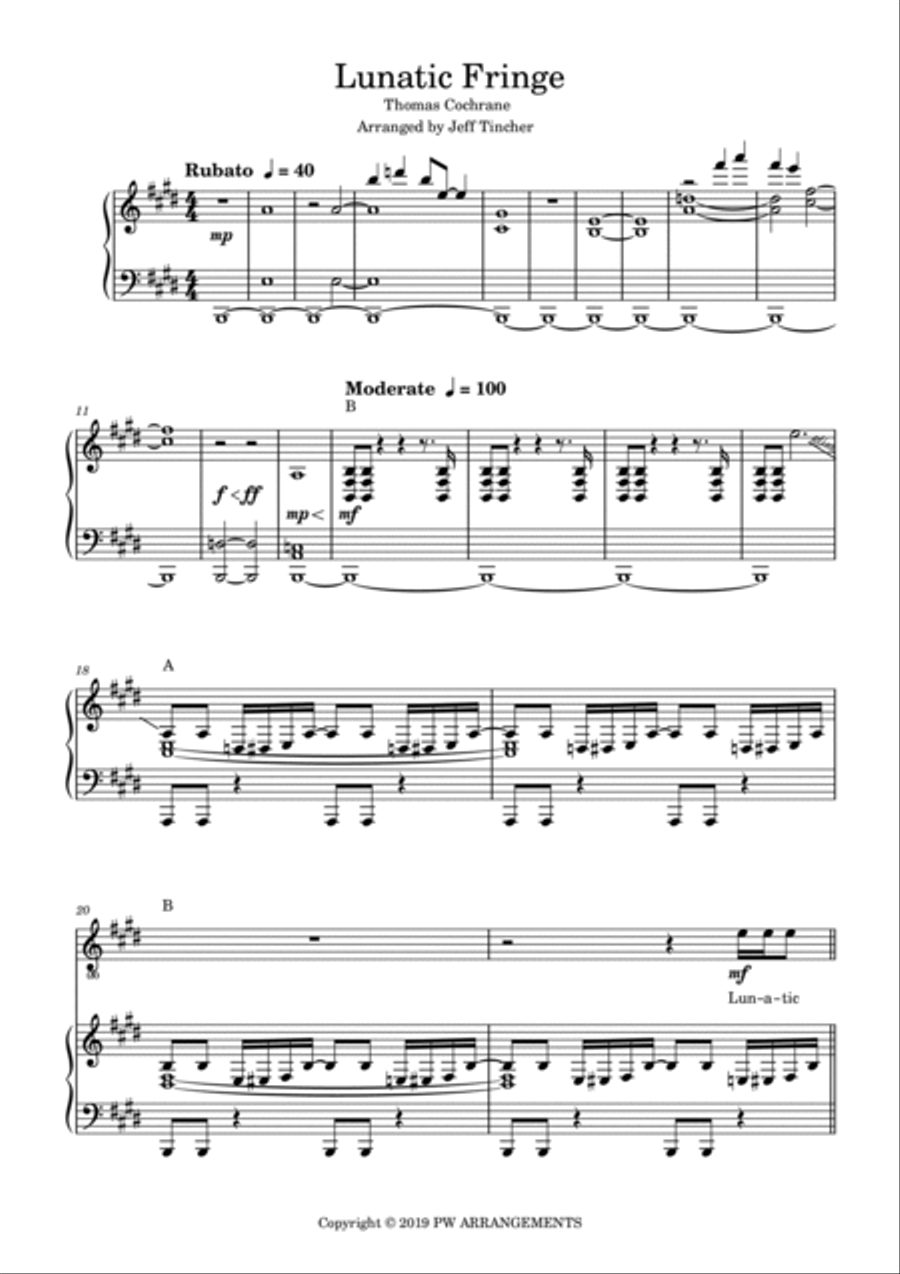 Lunatic Fringe Voice scores gallery preview page 2