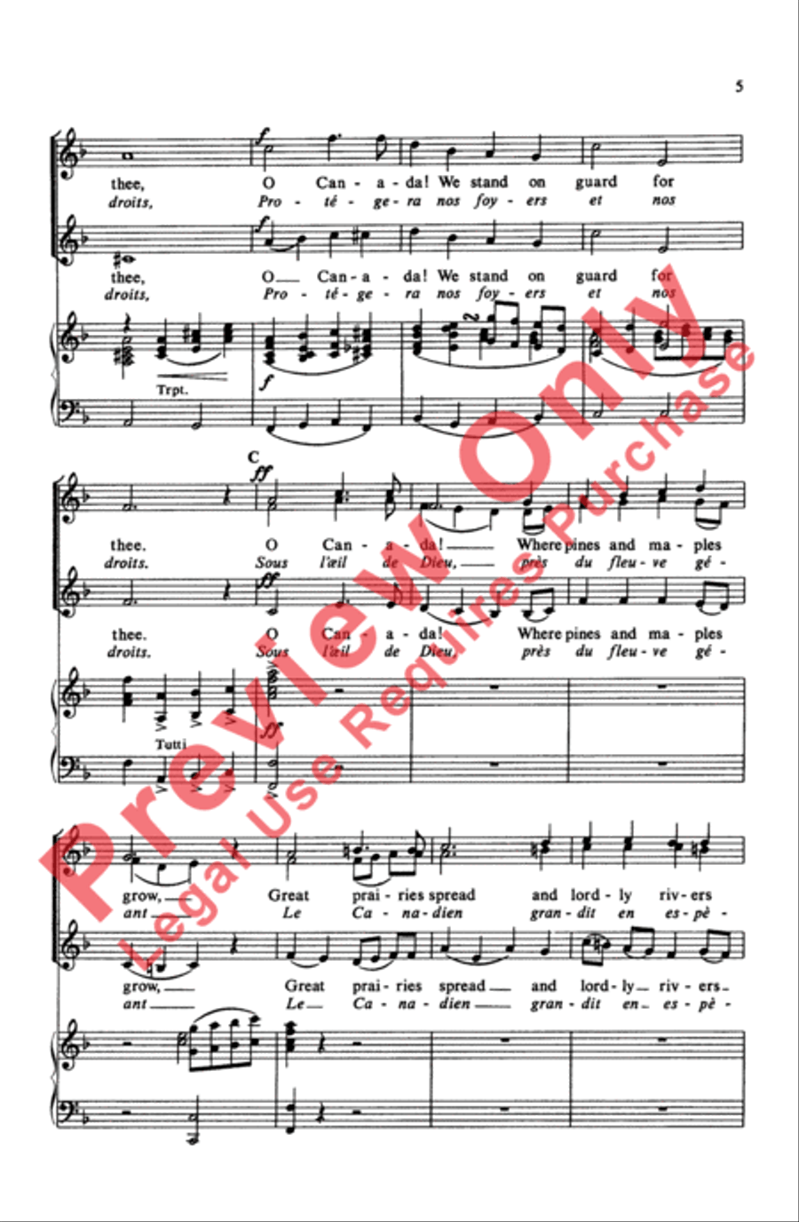 O Canada Women's Choir scores gallery preview page 4