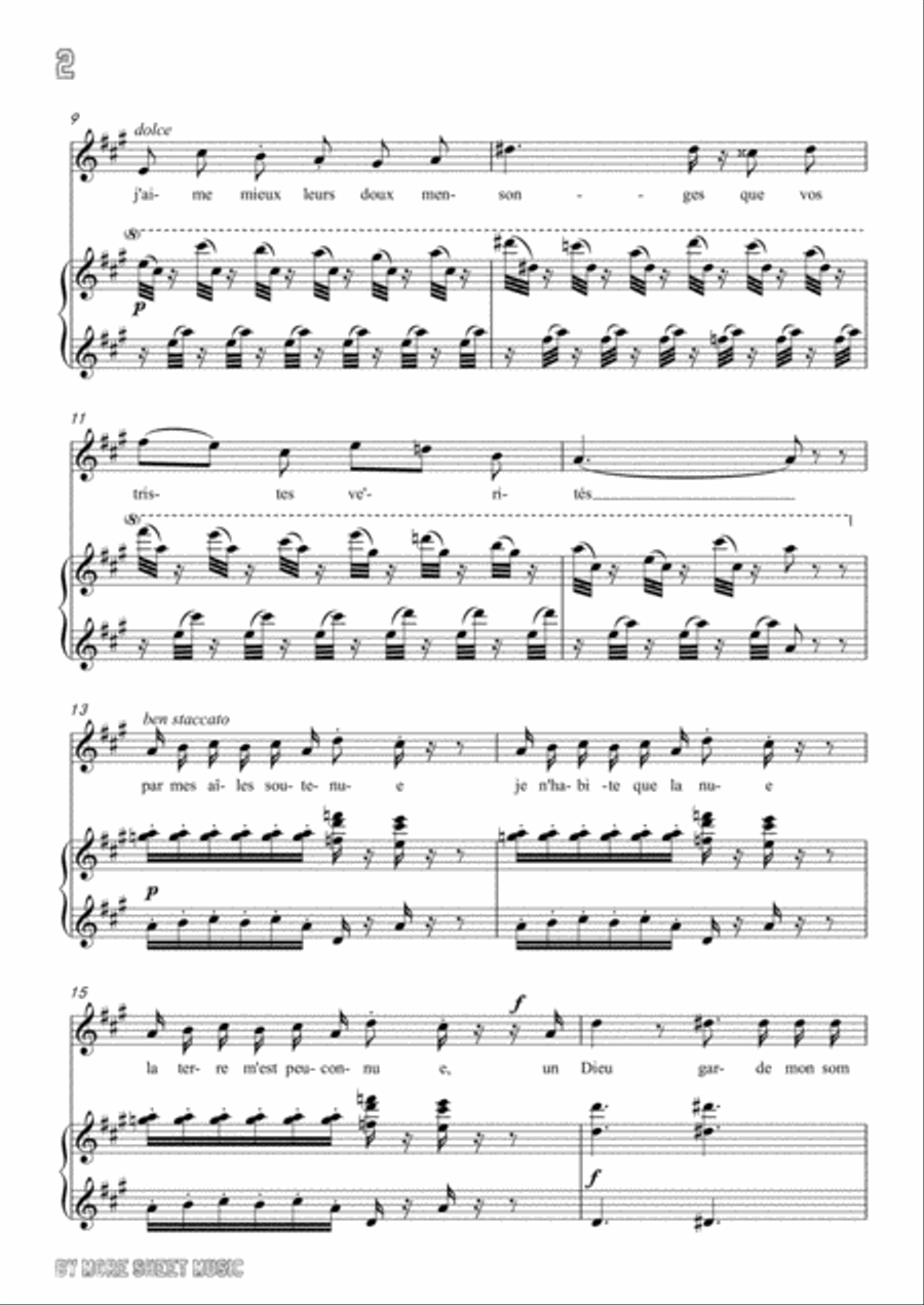 Meyerbeer-La fille de l'air in A Major,for Voice and Piano Voice Solo scores gallery preview page 4