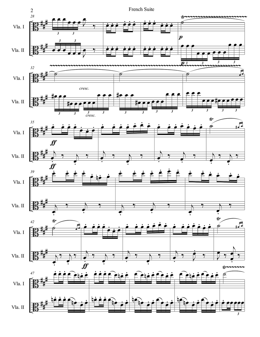 French Suite for Two Violas String Duet scores gallery preview page 5