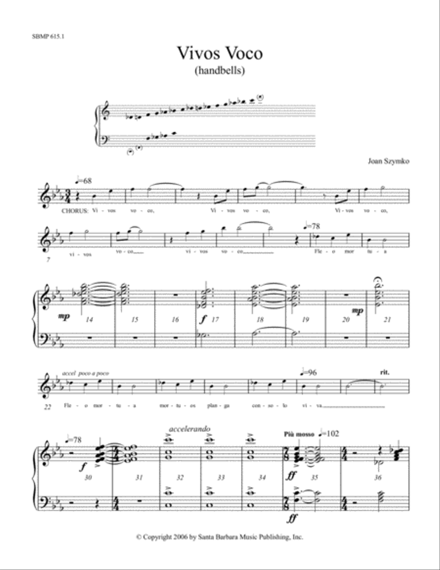 Vivos Voco - SSAA Octavo Vivos Voco - SSAA Octavo SSAA scores gallery preview page 2