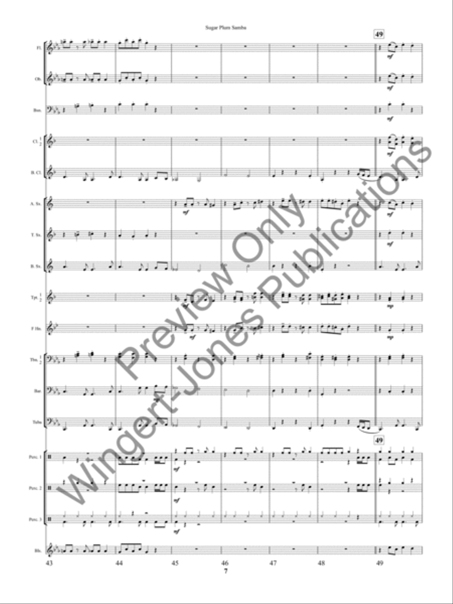 Sugar Plum Samba Sugar Plum Samba Concert Band scores gallery preview page 10