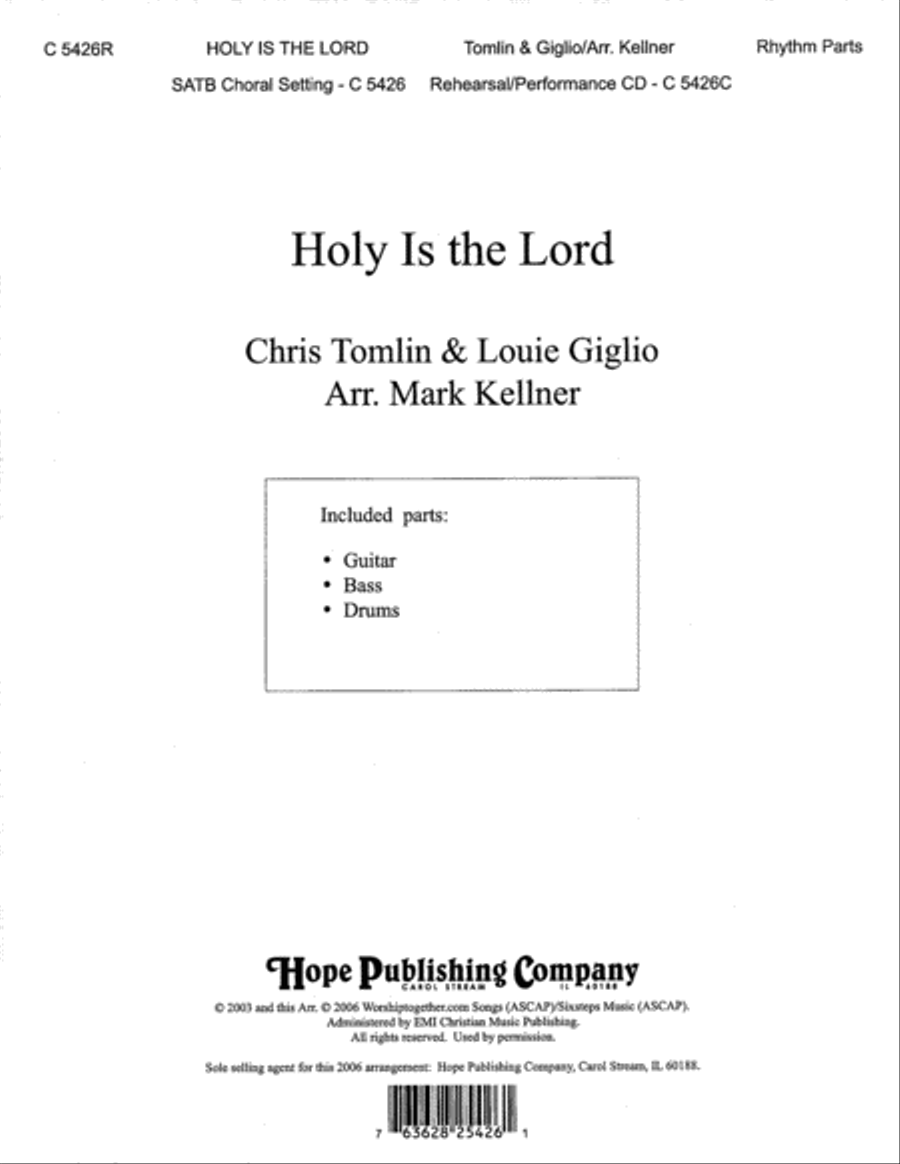 Holy Is the Lord Set of Parts scores gallery preview page 1