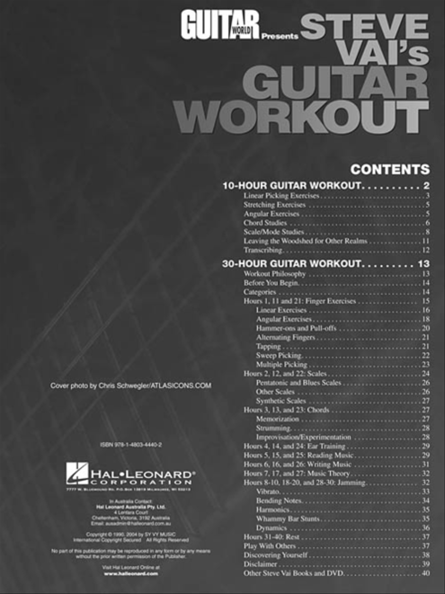 Guitar World Presents Steve Vai's Guitar Workout Guitar Tablature scores gallery preview page 3