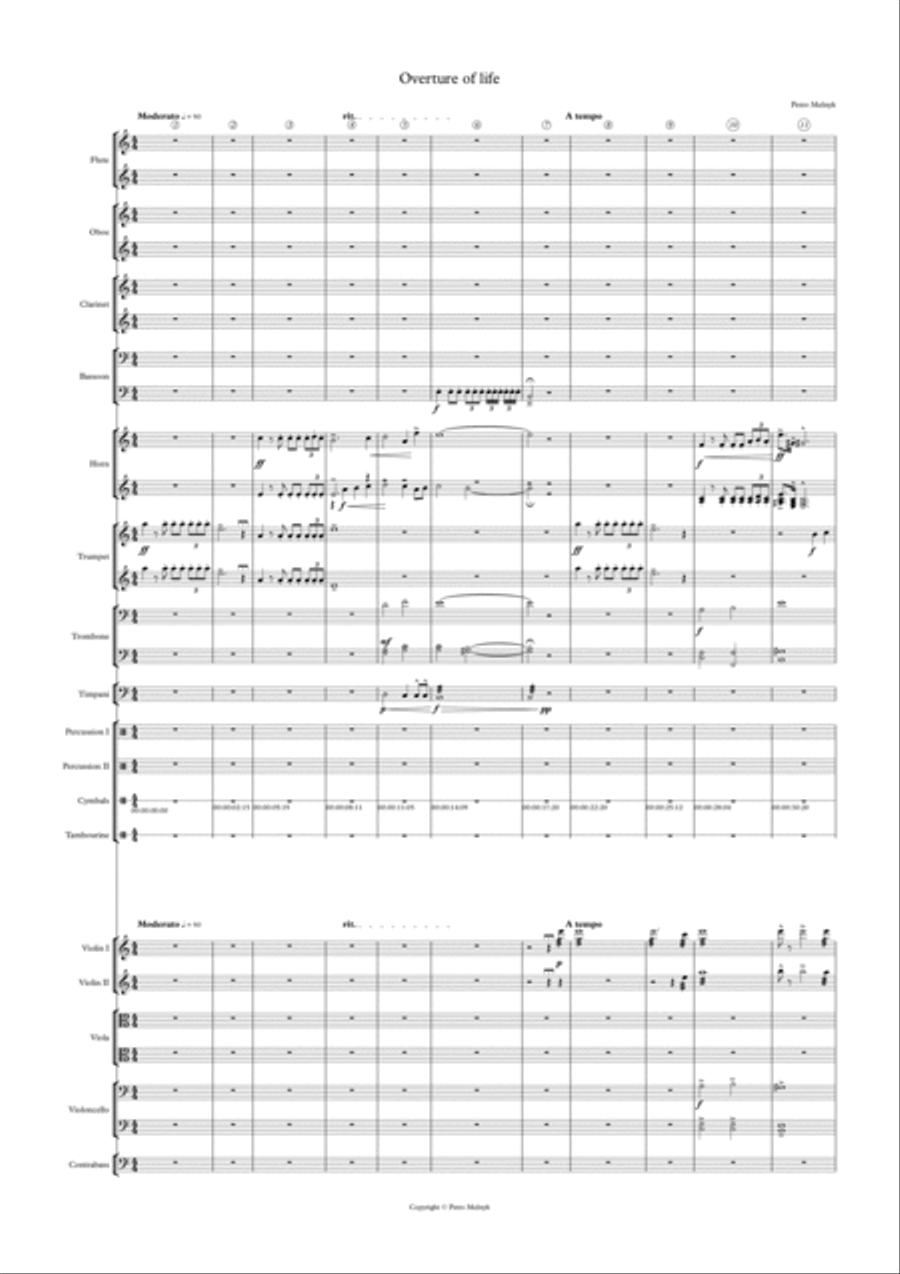 Overture of life - Petro Melnyk Full Orchestra scores gallery preview page 1
