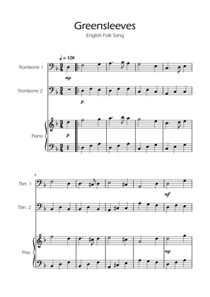 Greensleeves - Trombone Duet w/ Piano
