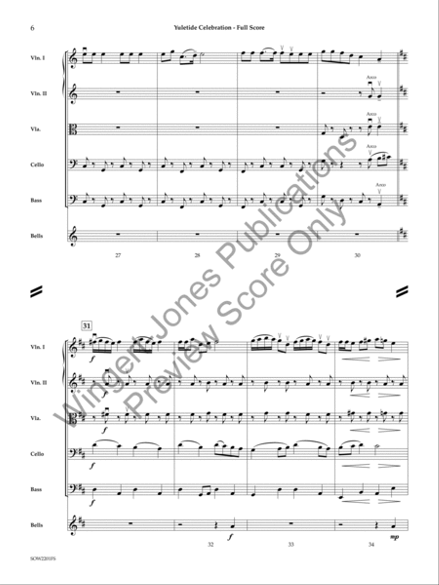 Yuletide Celebration String Orchestra scores gallery preview page 5
