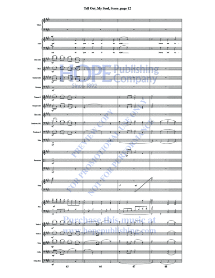 Tell Out, My Soul Tell Out, My Soul Choir scores gallery preview page 14