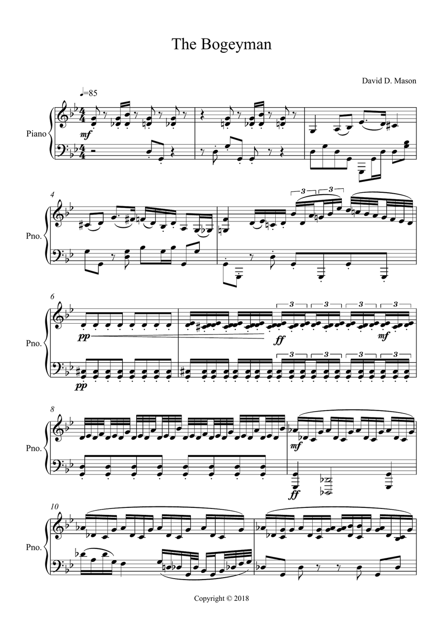 The Bogeyman Piano Method scores gallery preview page 2