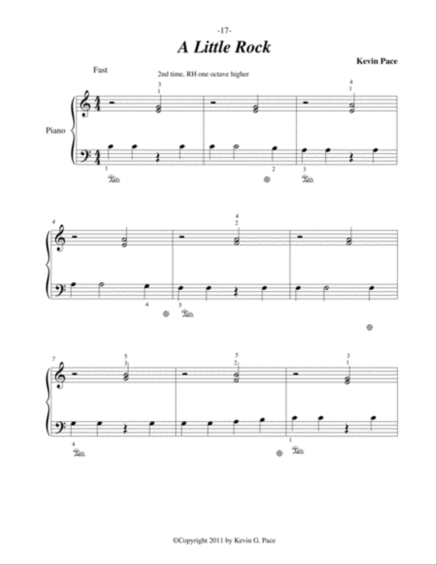 A Little Rock - easy piano solo Easy Piano scores gallery preview page 2