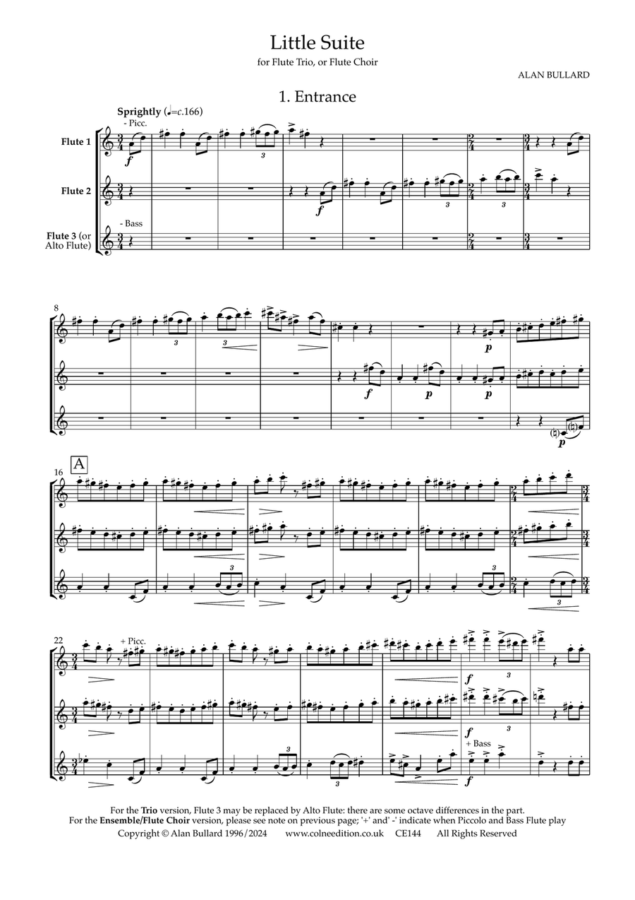 Little Suite (Flute Choir) Flute Choir scores gallery preview page 3