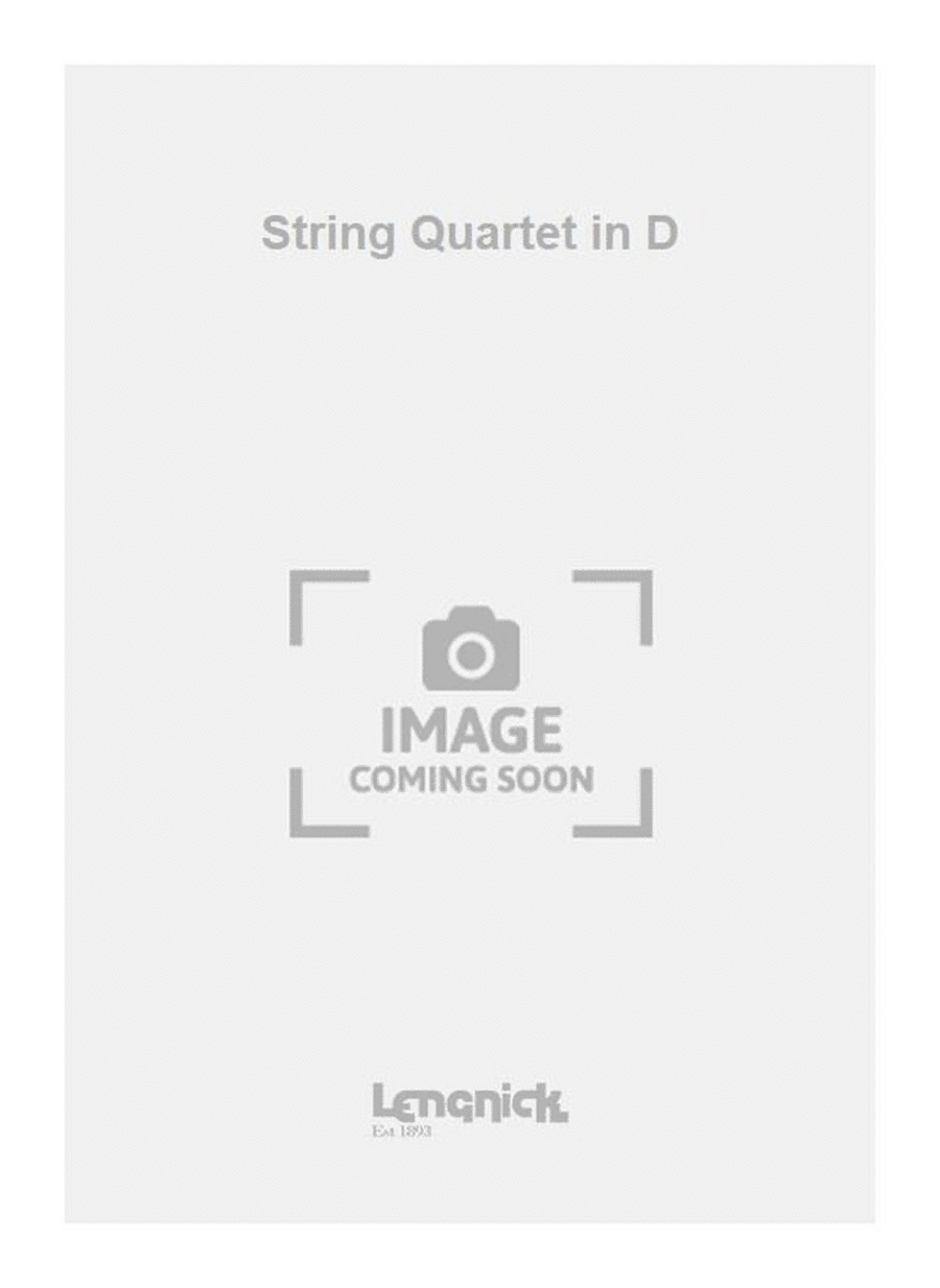 String Quartet in D String Quartet in D String Quartet scores gallery preview page 1