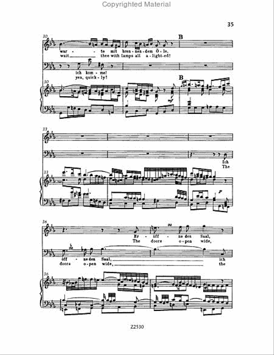 Wachet auf, ruft uns die Stimme, BWV 140 Choir scores gallery preview page 35