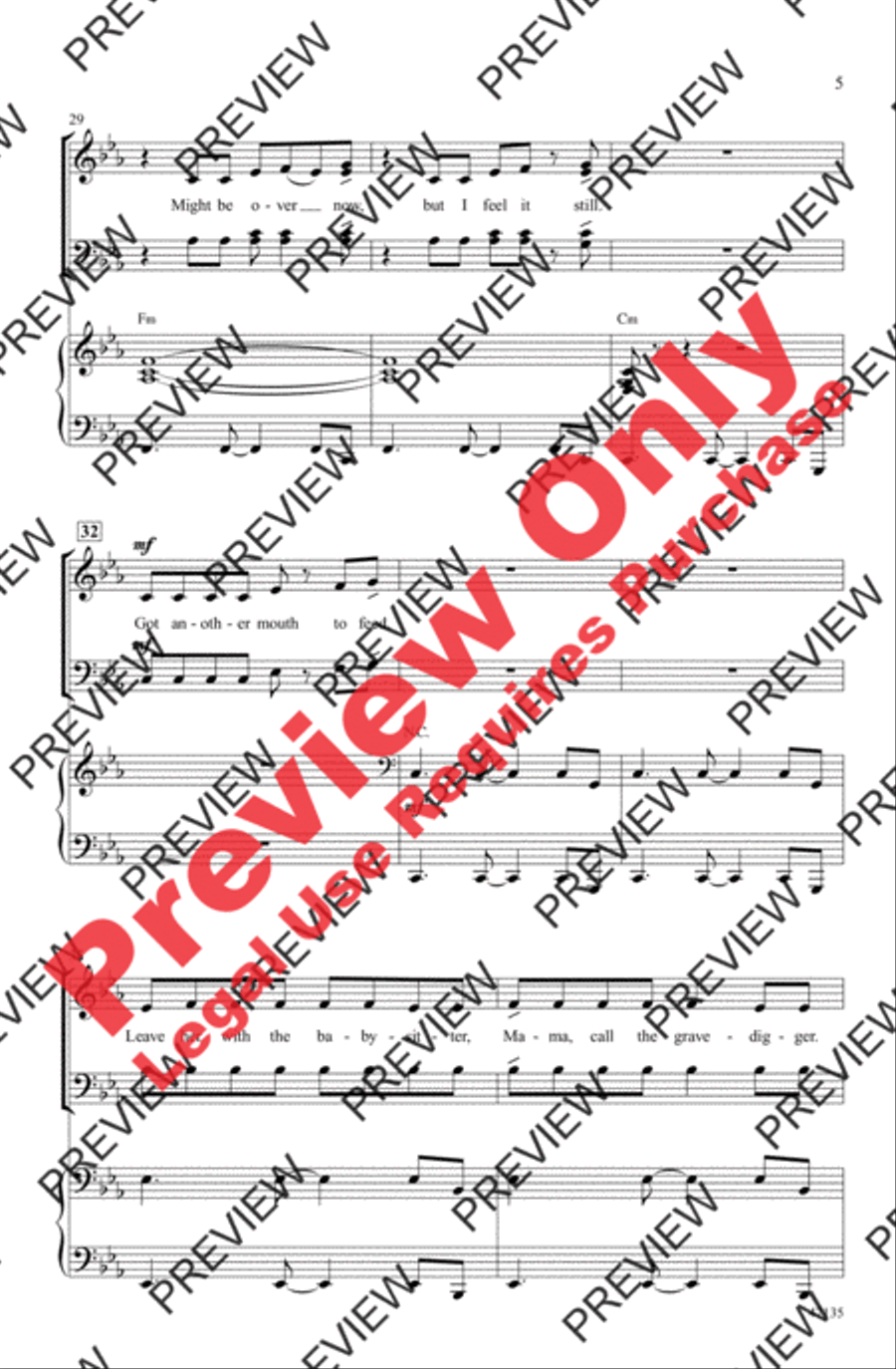 Feel It Still 4-Part scores gallery preview page 5