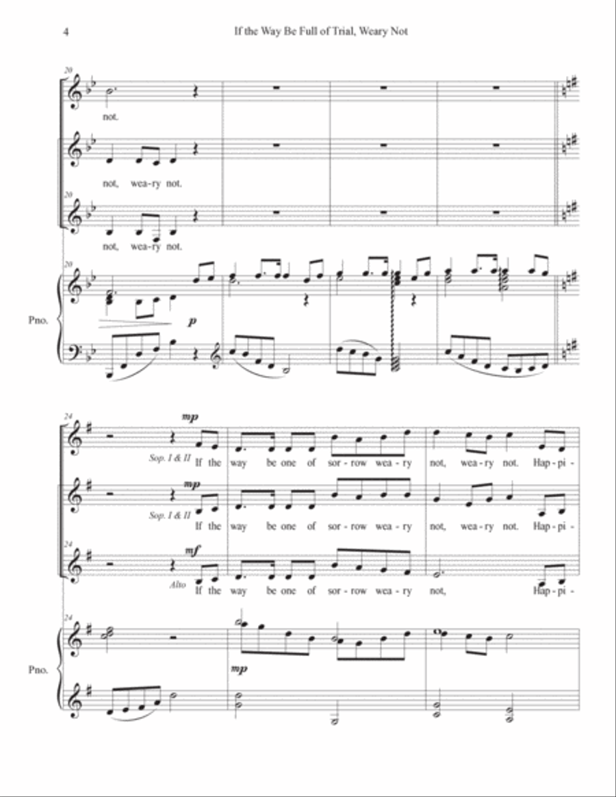 If the Way Be Full of Trial, Weary Not - SSA SSA scores gallery preview page 4