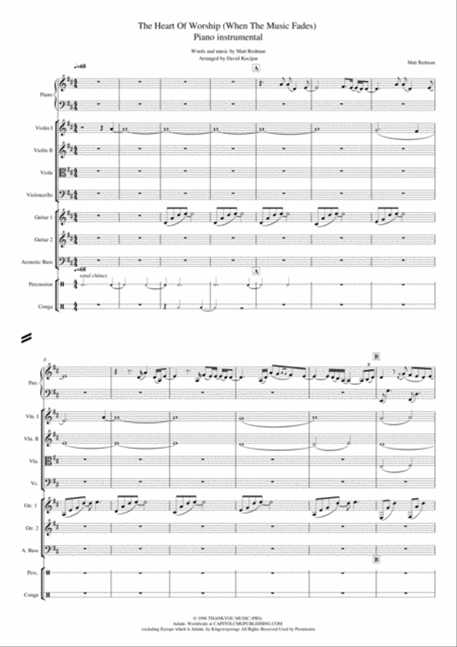The Heart Of Worship (when The Music Fades) Large Ensemble scores gallery preview page 1