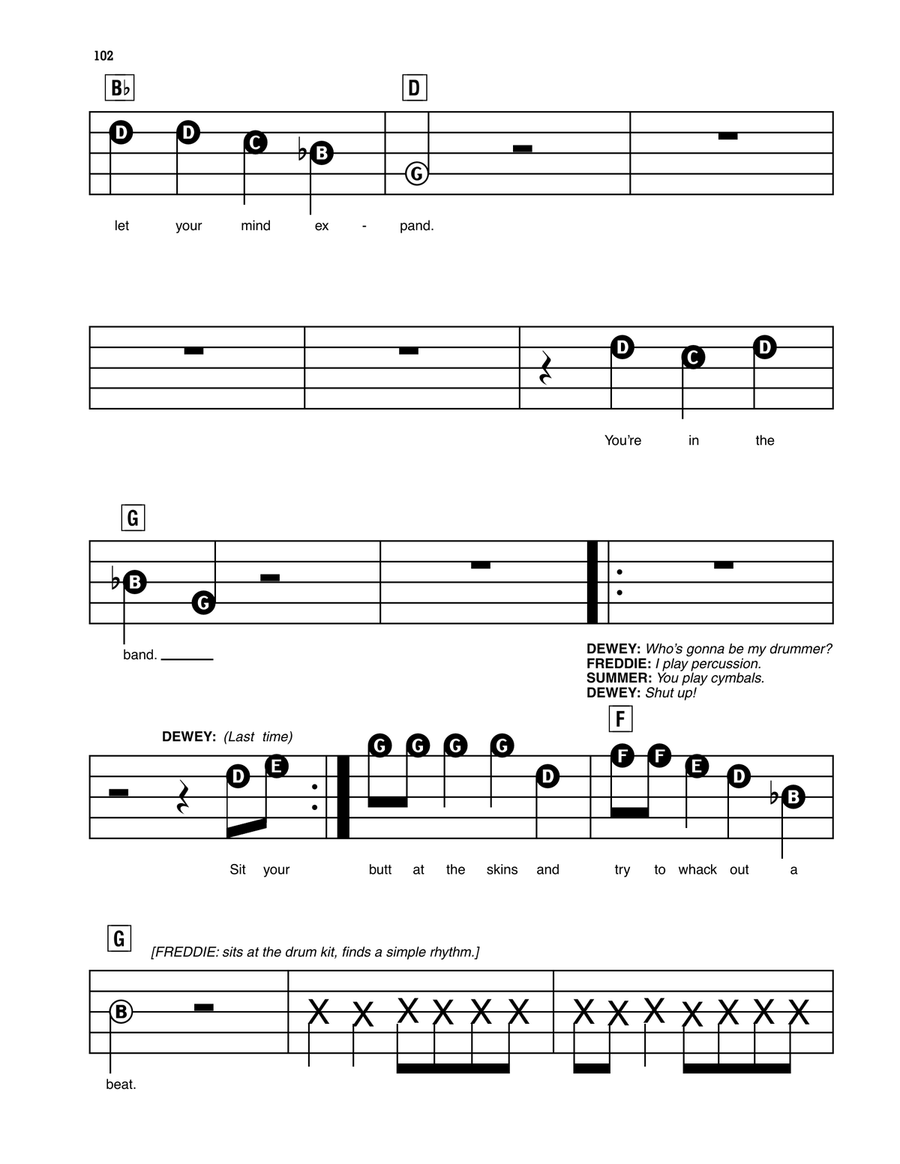 You're In The Band (from School of Rock: The Musical) Electronic Keyboard scores gallery preview page 5