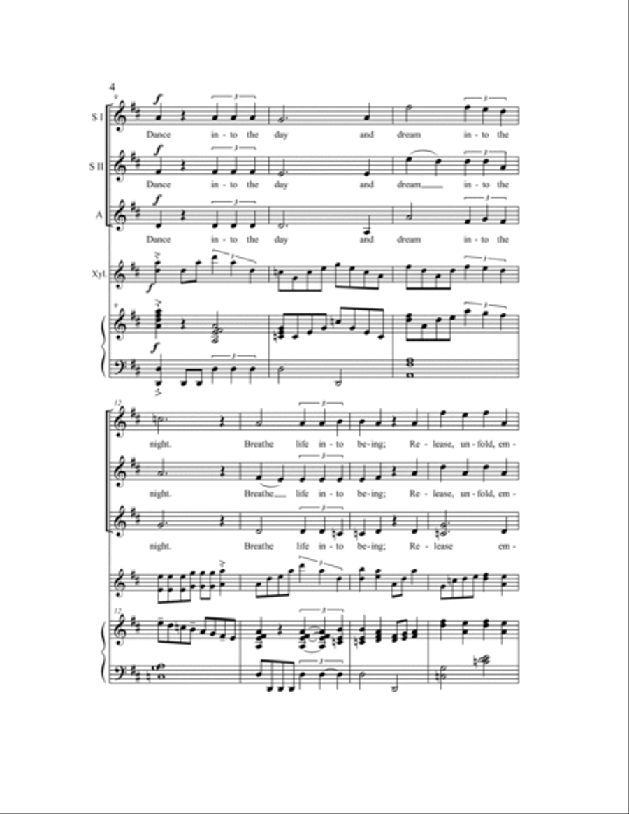 Dance Into the Day SSAA scores gallery preview page 8