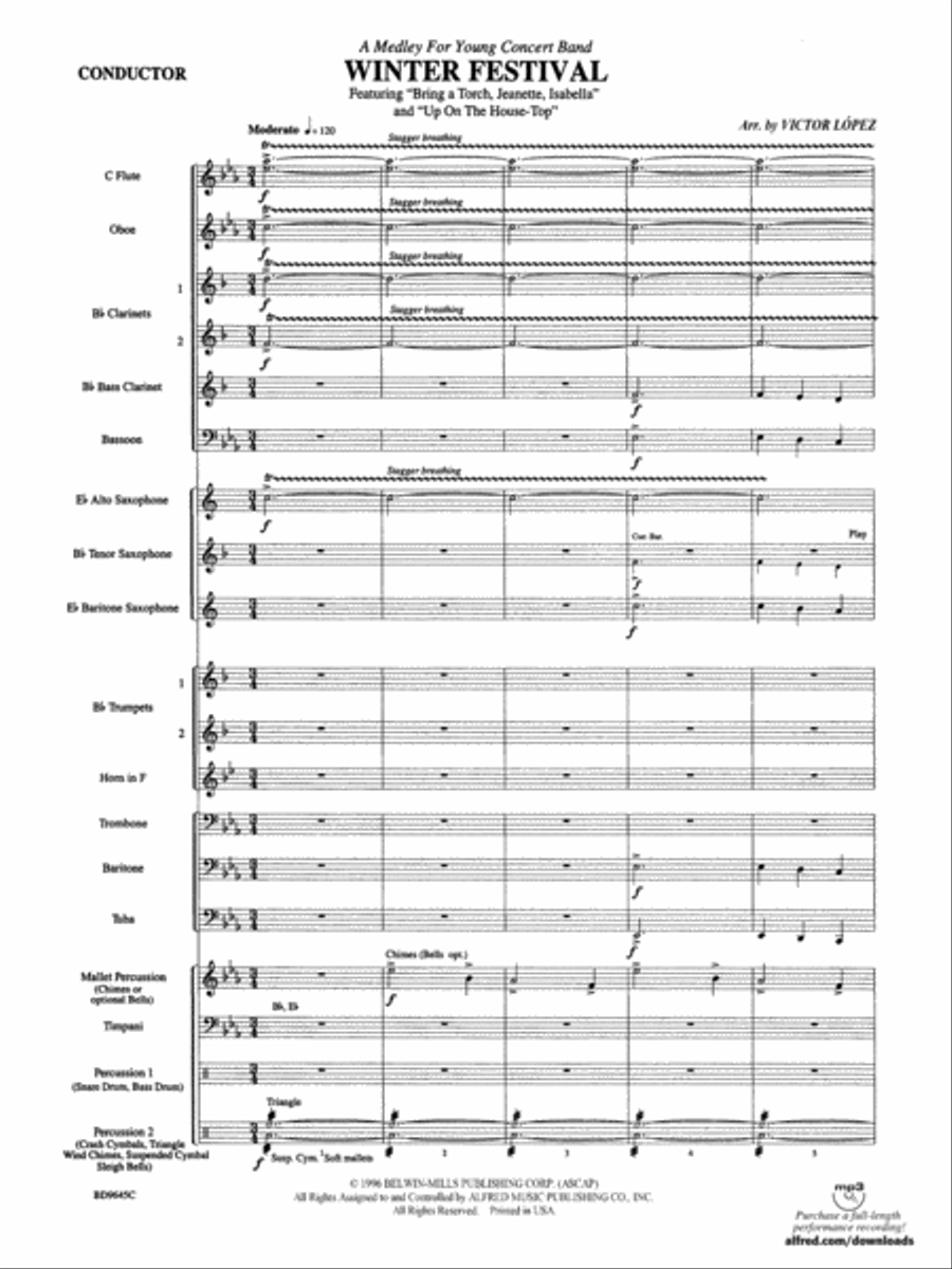 Winter Festival Winter Festival Concert Band scores gallery preview page 3