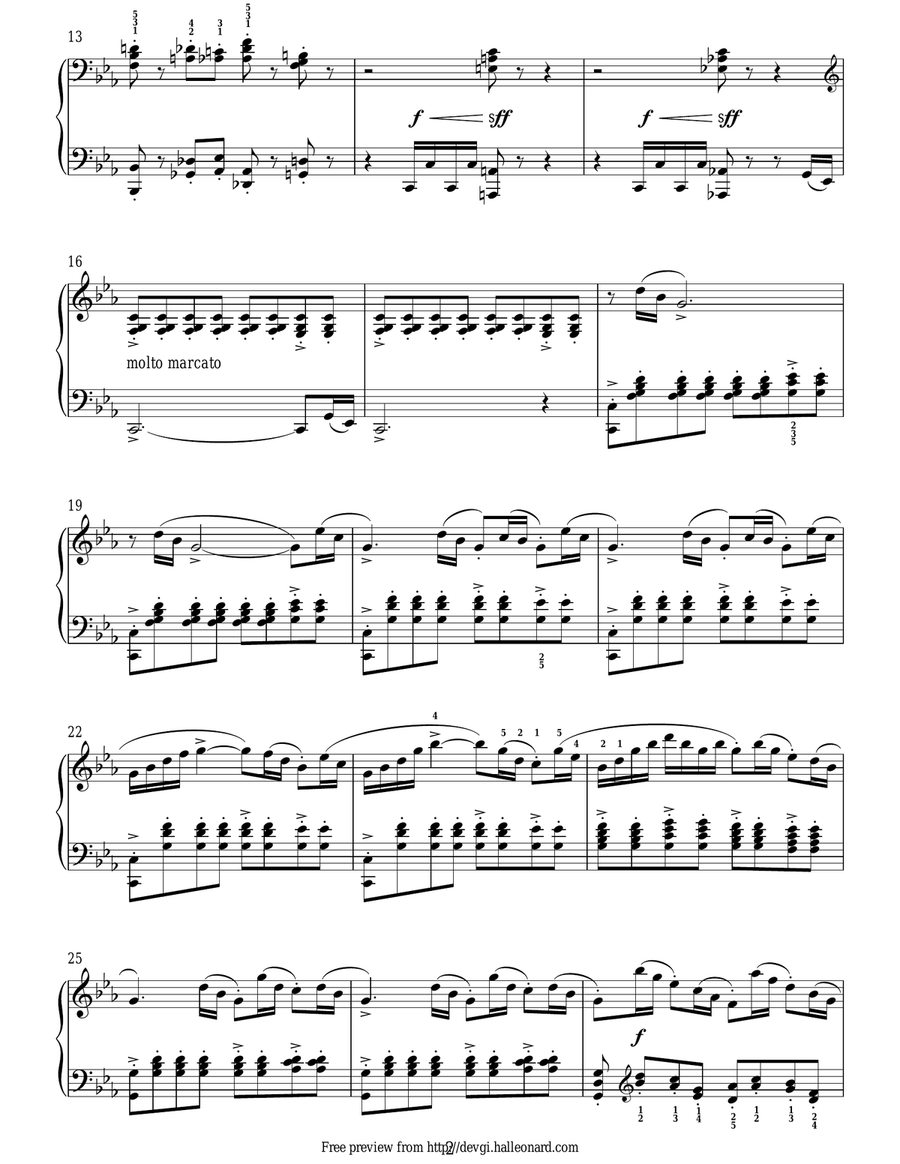 Symphonic Dances - 1st Movement Piano Solo scores gallery preview page 2