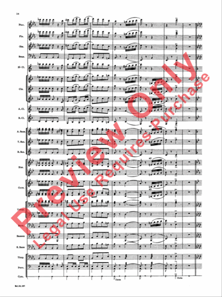 March and Procession of Bacchus Concert Band scores gallery preview page 13