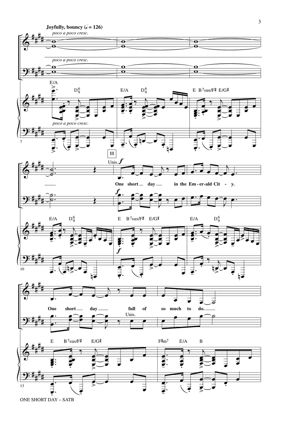 One Short Day (from Wicked) 4-Part scores gallery preview page 2