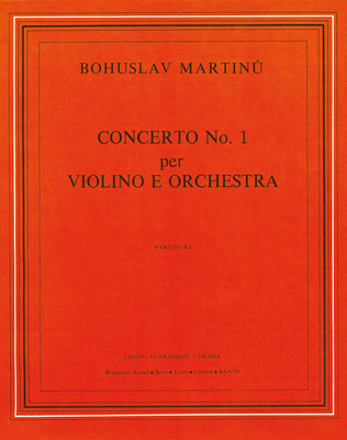 Book cover for Concerto for Violin and Orchestra no. 1 in E major (1932-1933)