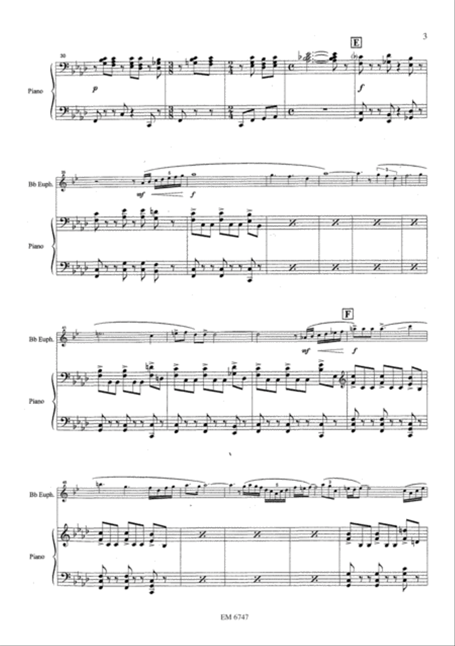 Euphonium Concerto for Euphonium and Piano Euphonium scores gallery preview page 4