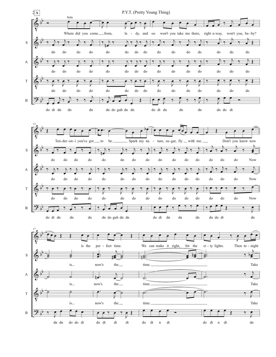 P.y.t. (pretty Young Thing) Divisi scores gallery preview page 2